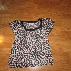 5/$25 Dressbarn Size S Black & salmon Color Top